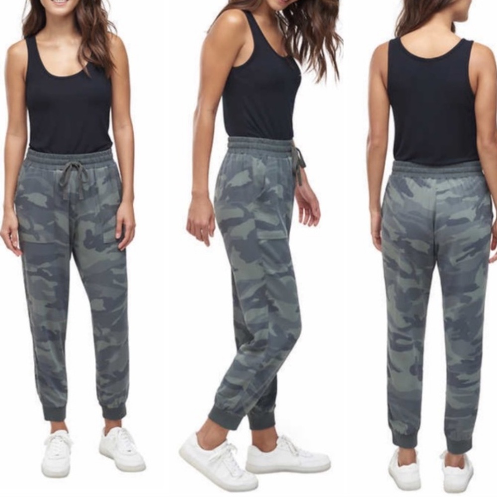 NWT Splendid Women's Joggers Green Camo Sz XXL 16-18